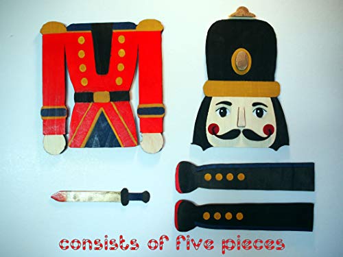 Woodcraft City Christmas Wooden Nutcracker | 3Ft Or 6Ft Tall Life-Size | Large Soldier, Knight, King Wall Ornament | Christmas Decorations | Hand Painted … (3 Feet Tall) #TOP4