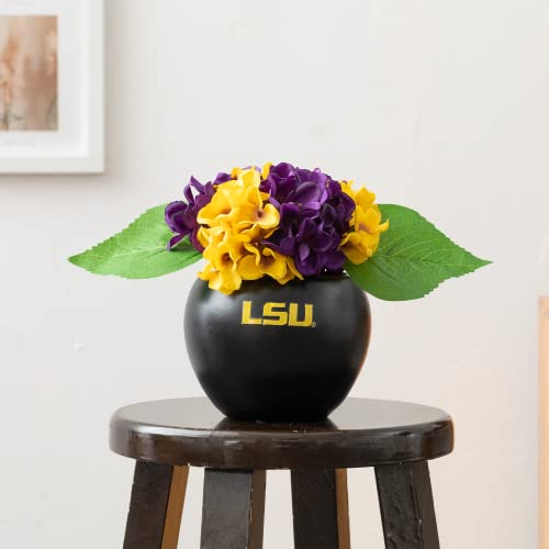 LSU Hydrangea Plant, LSU Faux Hydrangea Plant, LSU Gifts for Men, LSU Gifts for Women, LSU Gifts, Louisiana University Decorations, Office Accessories for Men, Desk Sets and Accessories for Women