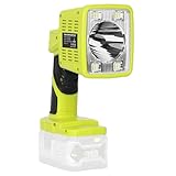 Ryobi 1600LM 懐中電灯 ONE+ 18V リチウムイオンニッケルカド ニッケル水素バッテリー用 ポータブルハンドヘルド懐中電灯 プロジェクトライト キャンプ ワークショップ ガレージ 車の修理、緊急時および作業現場用 (バッテリーは含まれていません)