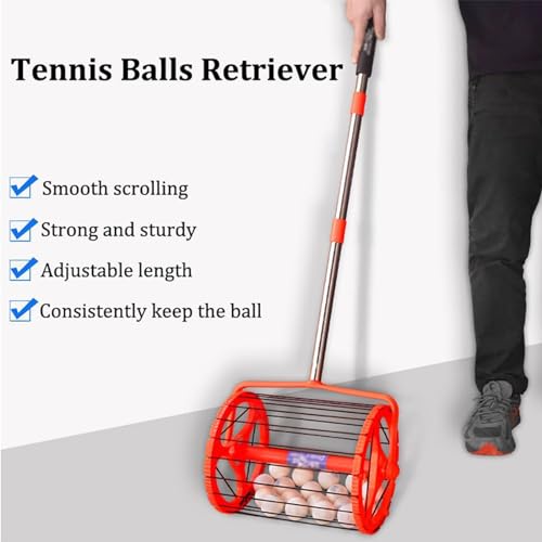 Raccoglitore per palline da ping pong, tipo a rullo, design leggero, raccoglitore a tre sezioni per una facile raccolta e conservazione delle palline da ping pong