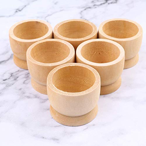 12-Pack Wooden Egg Cup Holders Unfinished Wooden Egg Stands For Kids Craft Easter Birthday Baby Shower Party Supplies #TOP5
