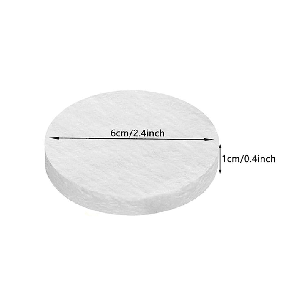 Mèches circulaires en laine pour cheminées de table, 6,1 x 1 cm, blanc, résistantes à la chaleur