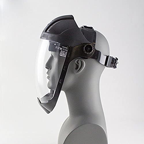 Sellstrom Face Shield Safety Mask, Clear, Polycarbonate Anti-Fog Window, Uv-Blocking, Lightweight, Ratchet Suspension Headgear, Ansi Z87.1, Unisex, S32210 #TOP7