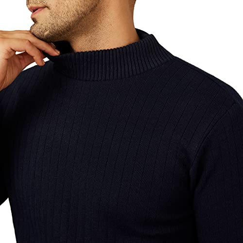 Image of Kvetoo Men High Neck Full Sleeve Winter Woolen Sweater