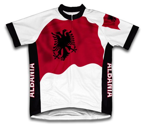 ScudoPro Albania Flag Short Sleeve Cycling Jersey for Men - Size 4XL