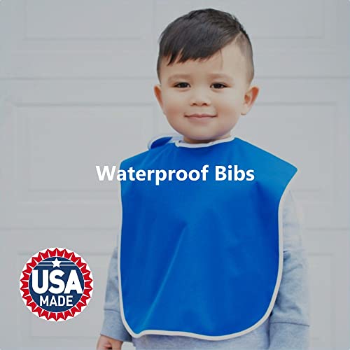Toppy Toddler LARGE Waterproof Baby Bibs, Snap Buttons, Bib Easily Wipes Clean, Boys and Girls Gift Set 12-Pack (18-48 Months) - Thumbnail 7