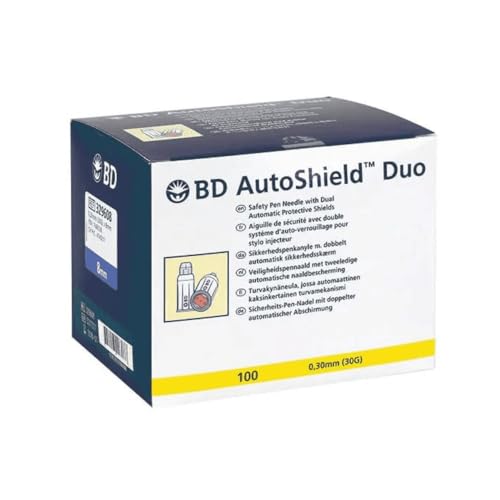 Agujas de seguridad BD Autoshield Duo Sich8mm de doble proteccion, 100 St