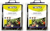 TENAX Black Cover Mulchfolie 1,40x10 m Schwarz, speziell für das Mulchen im Gemüsegarten, ideal für Erdbeeren und Gemüse (Packung mit 2)