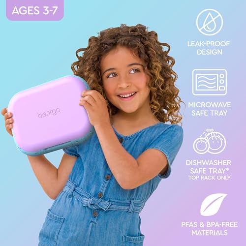 Bentgo Chill Kids Leak-Proof Lunch Box - 4-Compartment Bento Box with Built-In Ice Pack, 3.3 Cup Capacity, PFAS & BPA-Free, Microwave & Dishwasher Safe, Ideal Size for Ages 3 to 7 (Vivid Orchid) - Image 5