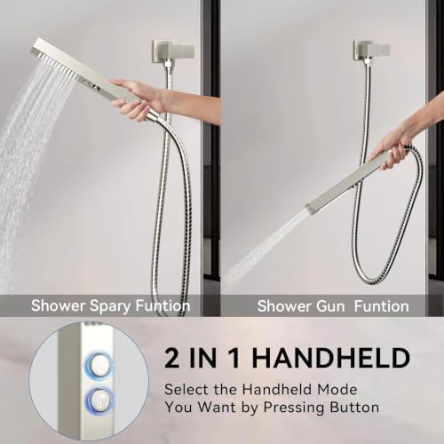 Shower Faucet Set Shower System Brushed Nickel, Push Button Diverter by STARBATH - Used condition - Image 5