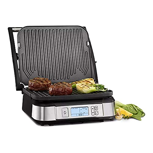 Cuisinart Gr-6S Contact Smoke-Less Mode Griddler, 11.5"(L) X 10.5"(W) X 7.0"(H), Silver (Renewed) #TOP3