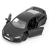 1:36 Scale Audi R8 Toy Car, Diecast Pull Back Model Car, Doors Open, Collection Kids Toy for Aged 3 and up, Gift Black