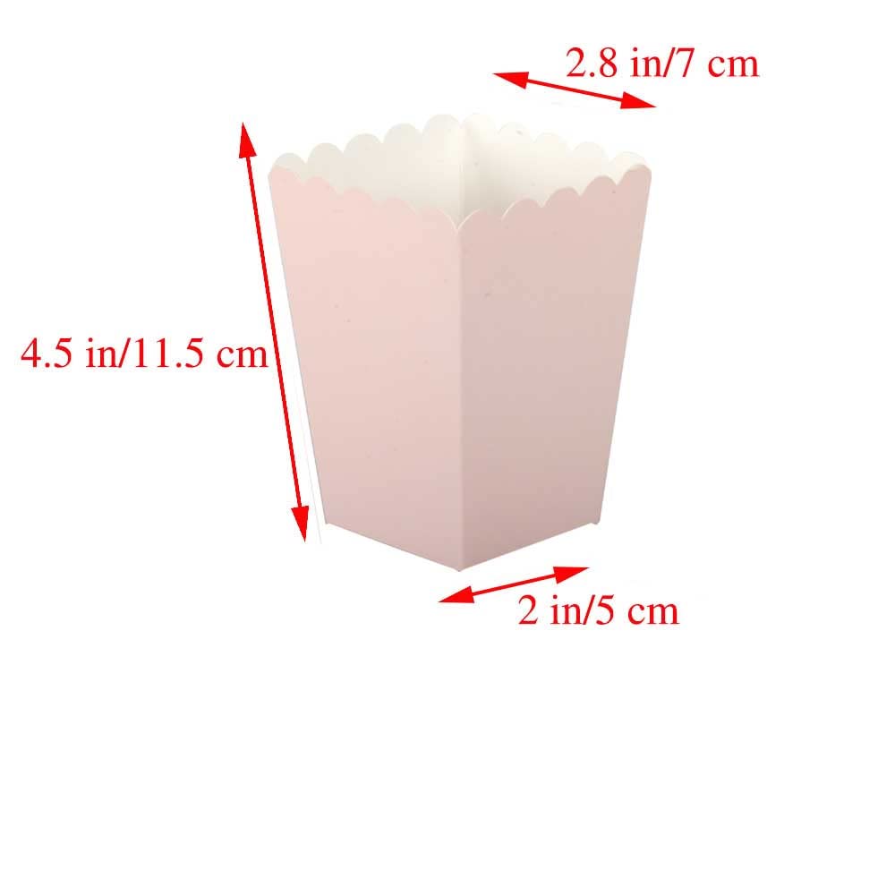 GAKA FAVOR Light Pink Popcorn Boxes Mini Paper Popcorn Containers for Party,Pack of 24 - Image 2
