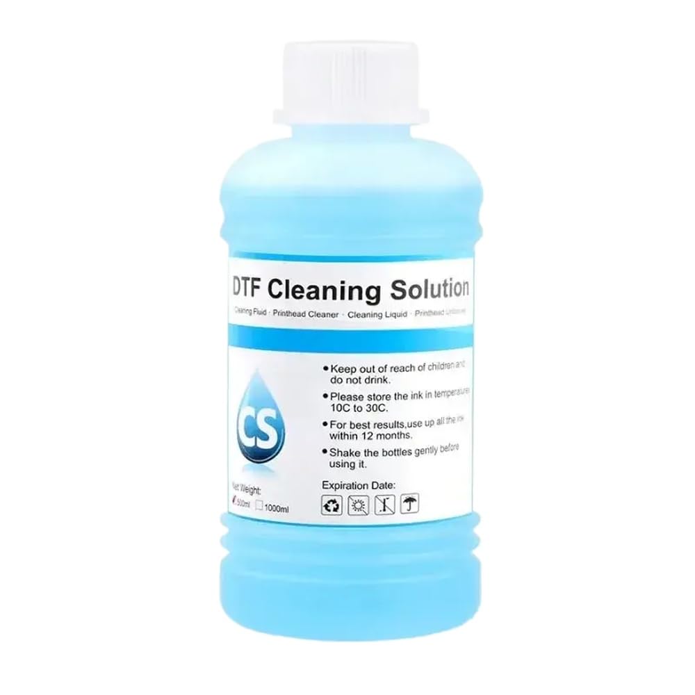 DTF -Reinigungslösung Flüssigkeit Kompatibel mit den Film Drucker Druckkopf und Rohrwartungskit in 3 Größenoptionen erhältlich(Cleaner-500ml)