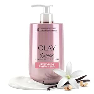 Olay Super Serum Hand & Body Lotion, Sweet Vanilla & Soft Wood, 17 fl oz