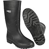 NEO TOOLS Botas de goma 39 – Gumischtifel unisex, impermeables, botas de lluvia, botas de jardín, transpirables, botines de goma, impermeables, color negro, talla 39-46, Negro , 41 EU