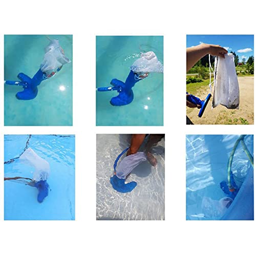Leefasy Aspirador de Piscina Portátil de Aspirador de Piscina Subaquático com Escovas para Piscinas
