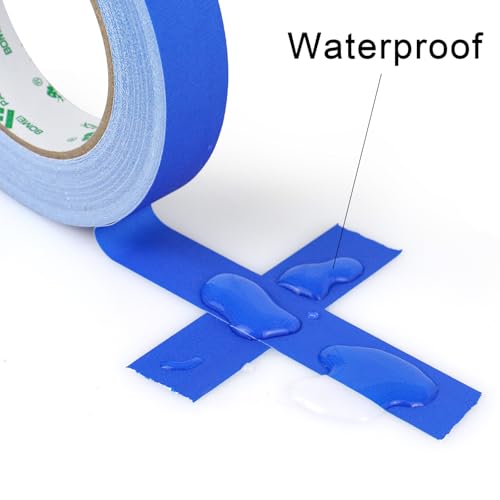 Image of BOMEI PACK 1 Pack Blue Gaffer Tape, Matte Non-Reflective, 1inch x 60yds No Residue Hand Tear Self-Adhesive Gaffer Tape for Labeling, Cable, Stage, Photo Studio, Painters and Duct Repair