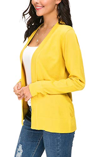 Image of EXCHIC Women's Long Sleeve Open Front Cardigan Sweater Lightweight Casual Knit Sweaters