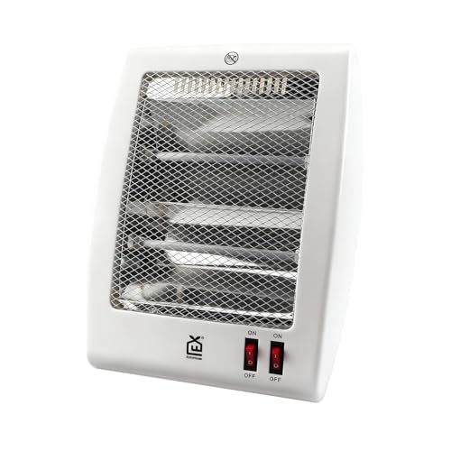Calefactor Compacto con motor dual de 400 W y 800 W, protección antivuelco y contra sobrecalentamiento, 2 Modos: Calor 1 y Calor 2，para habitaciones de hasta 10 m²，Color blanco