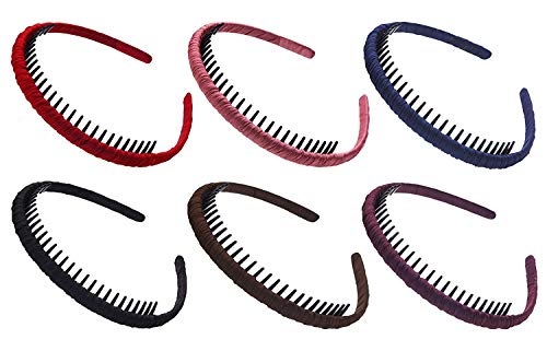 Ba Sha 6PC Multi kleuren Bescherming Hars Tanden Kam Haar Hoop Haarband Hoofdband Haaraccessoires door Schoonheid haar (6 Kleur)