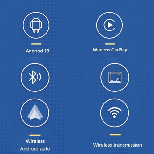 Android Auto inalámbrico para eliminar cables con el adaptador Fangxuee Android 13 6