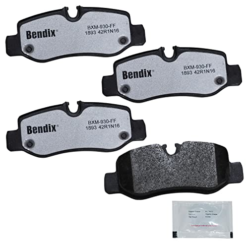 Image of Bendix Fleet Metlok MKD1893FM Semi-Metallic Rear Brake Pads for Mercedes-Benz Metris 2023-2016, V220d 2020-2016
