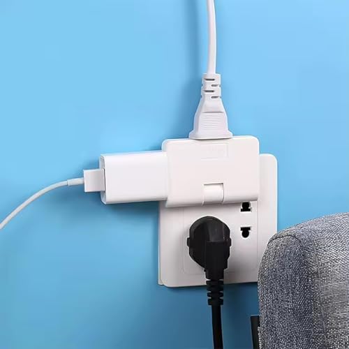 Image of 1 to 3 Way Plug Splitter Adapter, 10A, 110V-250V, 1500W, White. 3-in-1 Multi Plug Adapter 10A 250V, 1 to 3 Socket Converter with Universal Plug, Compact Electrical Power Adapter for Home and Office