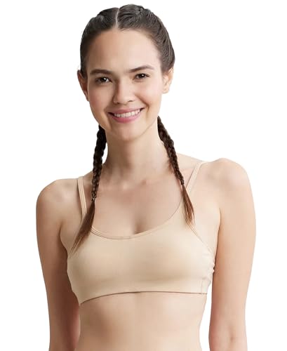 Image of Jockey SS12 Women's Wirefree Non Padded Super Combed Cotton Elastane Stretch Full Coverage Beginners Bra with Adjustable Straps (Pack of 2)
