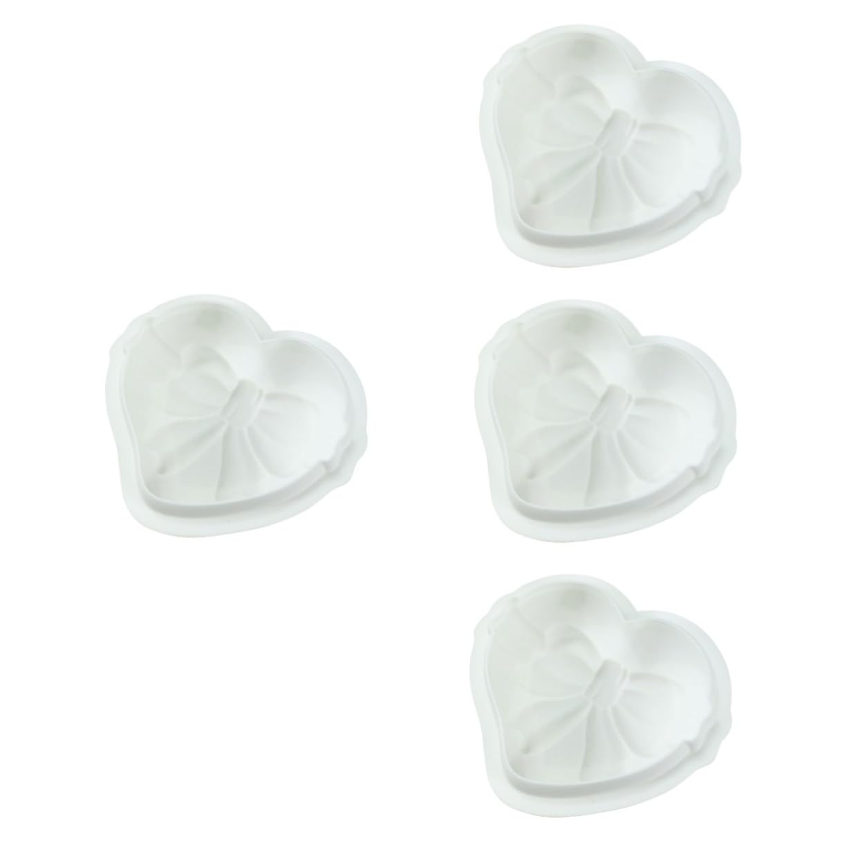 MAGICLULU 4piezas Molde De Silicona Para Repostería Forma De Corazón Para Mousse y Pasteles Silicona De Alimenticio Para Uso Casa o Pastelerías