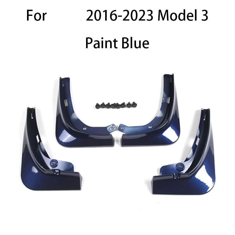 Garde-boue Tesla Model 3 2016-2023 finition bleu peint ajustement Premium