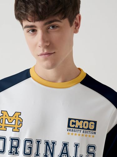 Image of crazymonk Base Ball Team Graphic Printed Oversized T-Shirt - Multi Color