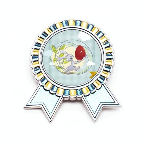 Broche lapin de Pâques cadeau festif en métal format M pour surprendre vos invités