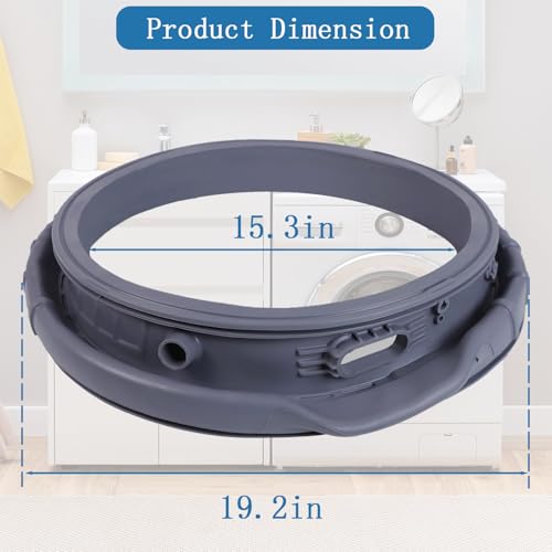 Upgrade DC64-03788A WF45T6000AW/A5 Washer Door Seal for Samsung Front Loader Washer Door Seal, Fits WF45R6100AW/US WF45R6300AV/US WF45T6200AW/US WF45B6300AW WF50A8600AV/US WF45R6300AW WF45R6100AC by Cinihi - Used condition - Image 4