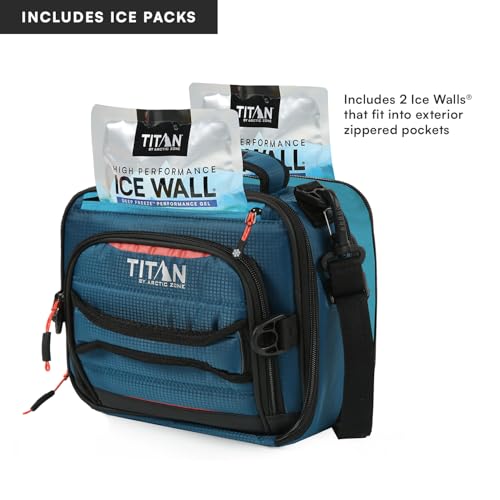 Image of Titan High Performance Fridge Cold Expandable Insulated Lunch Box - Blue