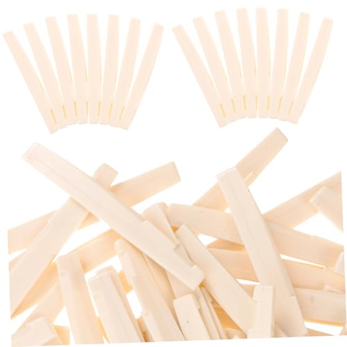 Generic Guitar Accessory Kit 100pcs Guitar String Nuts for Electric Acoustic Plastic Bridge Saddles Easy Install and Remove