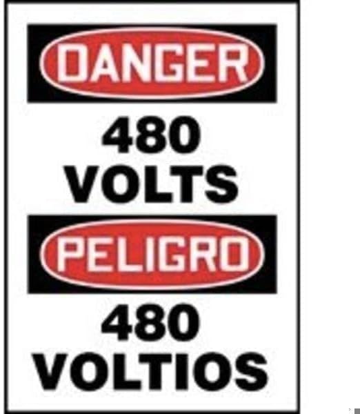 BILINGUAL Safety Sign SPANISH, Mfr: SBMELC083XL-A