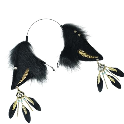 Serre-tête oreilles de renard pour soirée Halloween et routine de soin du visage - 6