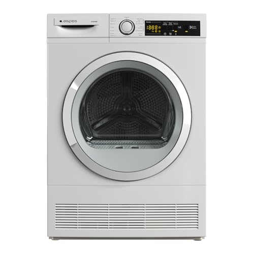 Aspes Secadora de Condensación 8Kg Carga Frontal Blanco ASC800BD. 2700W, 15 Programas, Función Antiarrugas, Función Antiarrugas, Display LED manual, Eficiencia Energética Clase B