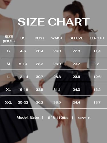 REORIA Women's Fall Fashion Mesh Long Sleeve Square Neck Boned Corset Tops Sexy Trendy Going Out Crop Tops Valentines Day Shirts (White Medium) - image 5