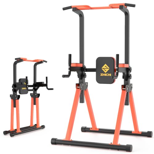 Z ZHICHI Foldable Pull-Up Dip Station Weight Capacity 450LB with Cushion by Z ZHICHI - Used condition - US$109.49