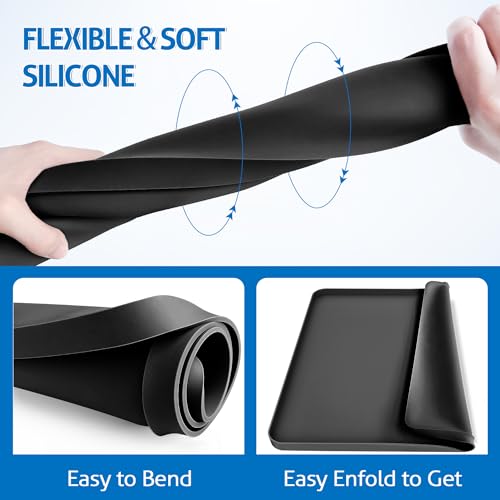 Famsoule Tapete Protetor de Borracha de Silicone de 27