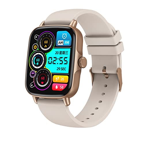 Image of MINIX Crest Bluetooth Calling 1.69 HD Display Smartwatch l Bluetooth Calling l IP68 Waterproof l Rotary Crown l 100+ dial(Rose Gold)
