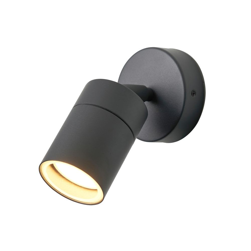 Litecraft Anthracite Kenn Outdoor Wall Ceiling Adjustable Spotlight - (, Single)