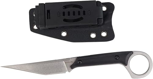 Miniatura 4 de MASALONG kni214 EDC Utility Cuchillo táctico supervivencia al aire libre Senderismo Camping Cuchillo recto delgado (blanco)