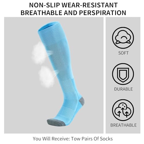 Image of Toddler Baseball Socks Youth Softball Tee Ball Kids Soccer Socks 2 Pairs