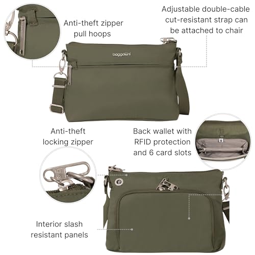 Image of Baggallini Securtex Anti-Theft Memento Crossbody
