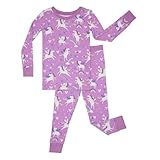 Little Sleepies Two-Piece Pajama Set for Boys & Girls, Soft Viscose from Bamboo Toddler Pajamas for Kids, Family Matching PJs, Sienna's Unicorns, 5-6