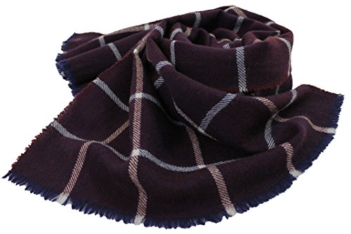 Écharpe en laine mérinos rouge et blanche Rotfuchs idéale pour vos balades hivernales chic