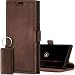 Produktbild SURAZO Slim Magnet Handyhülle für Samsung Galaxy S23 Ultra Hülle Leder  Klappbare Echtleder Schutzhülle [Kartenfach, RFID Schutz] Flip Klapphülle Wallet Case Cover Lederhülle (Nussbraun)